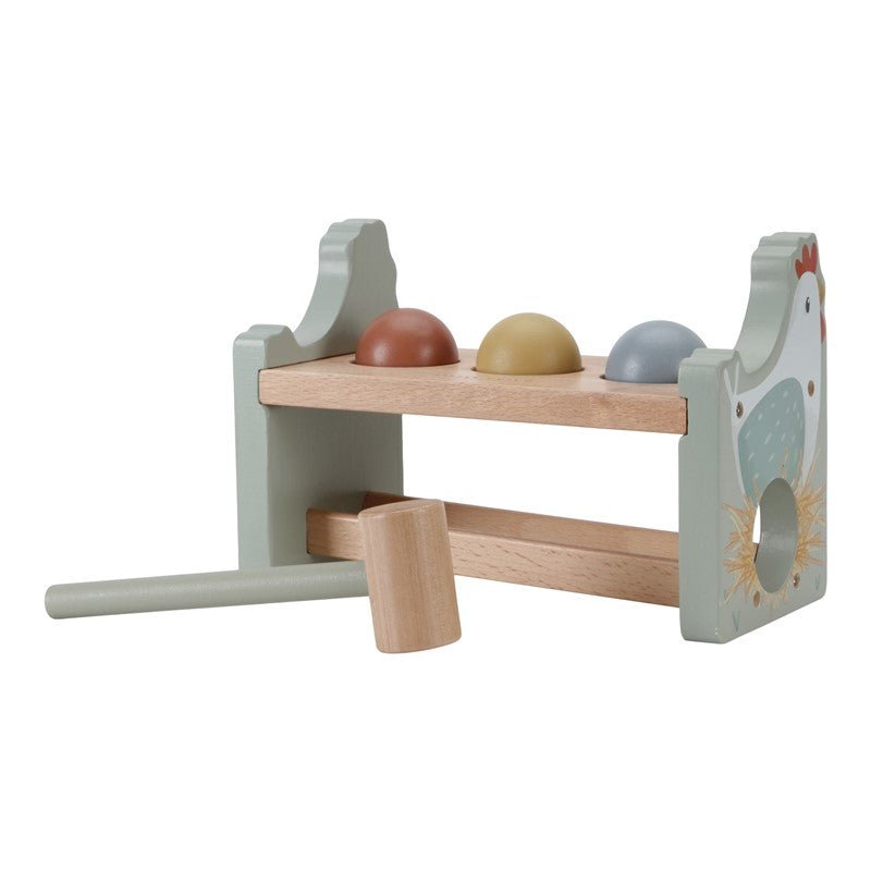 Juguete Madera Banco Golpeo Bolas Granja Little Duch - Nanetes