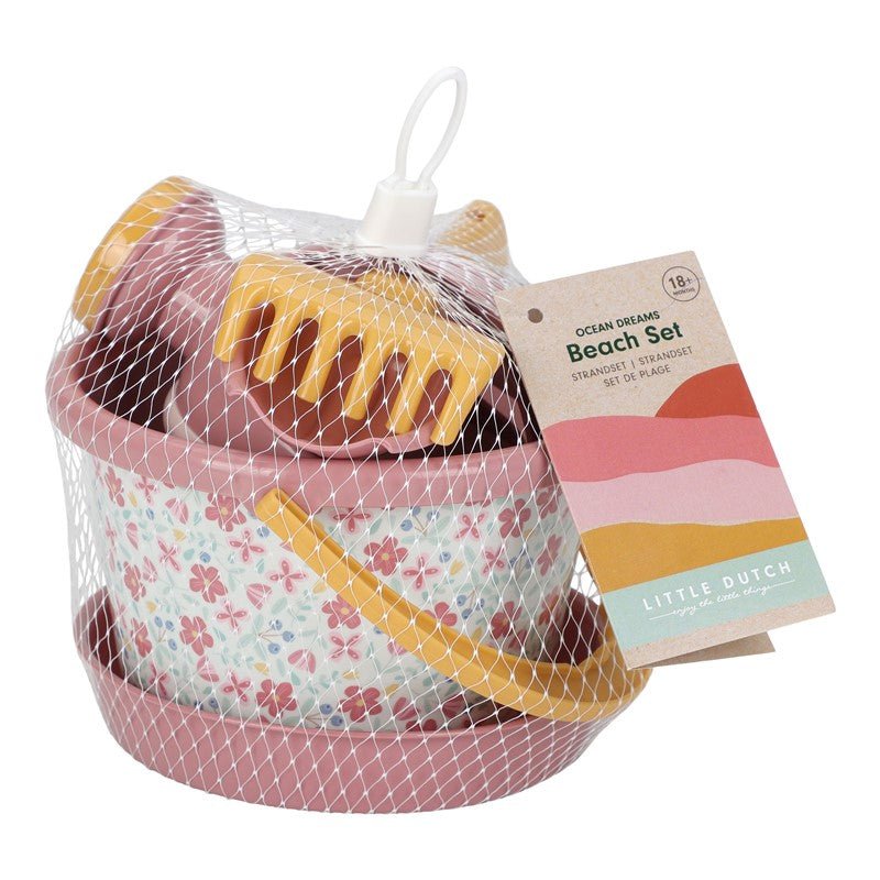 Set Playa 5 piezas Flores Rosa Little Duch - Nanetes
