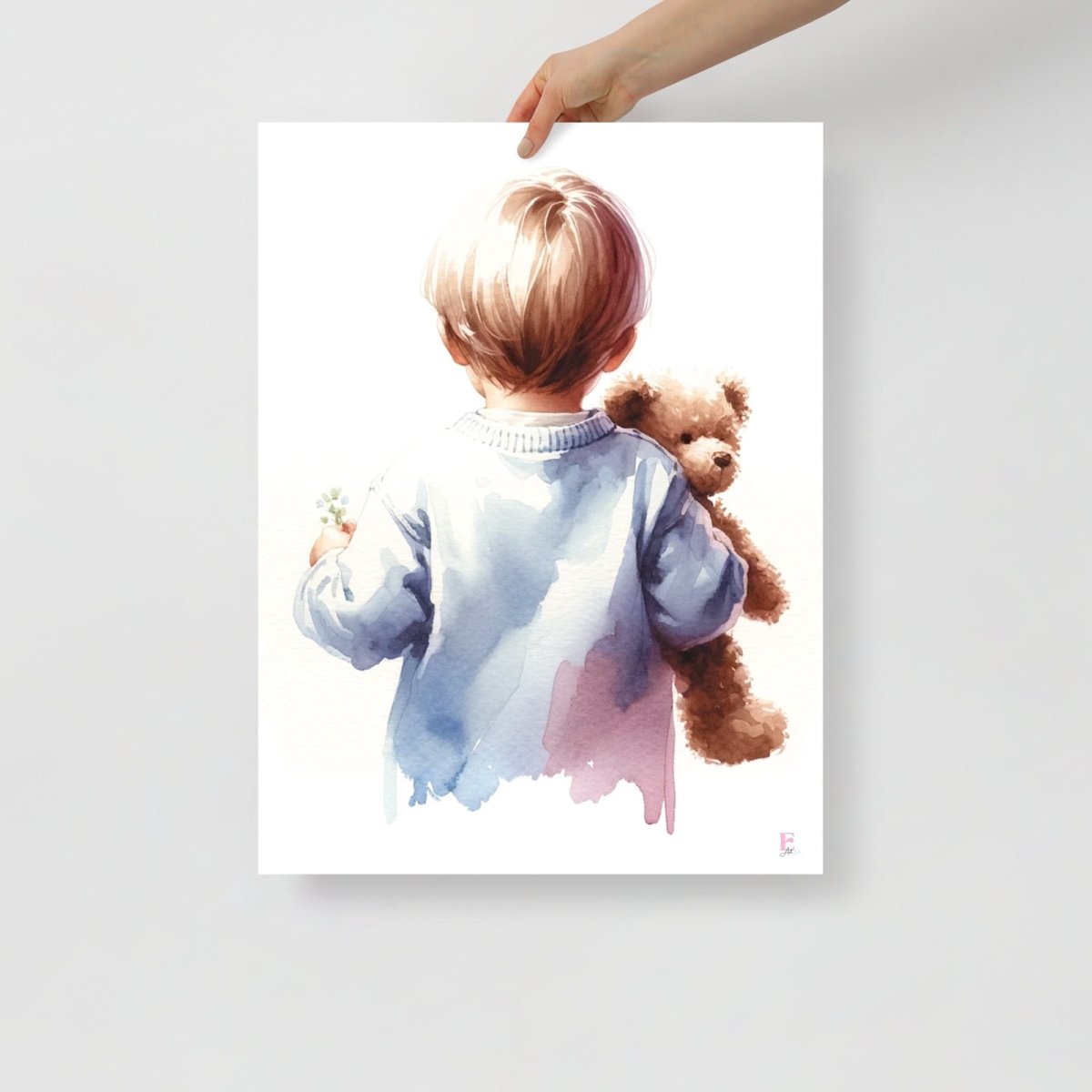 Lamina decorativa Bebe con osito - Nanetes