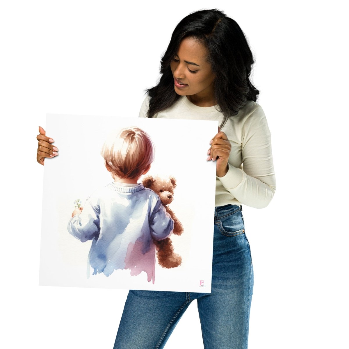 Lamina decorativa Bebe con osito - Nanetes