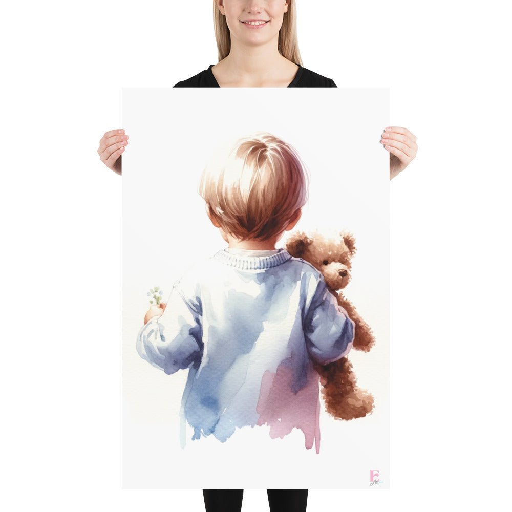 Lamina decorativa Bebe con osito - Nanetes