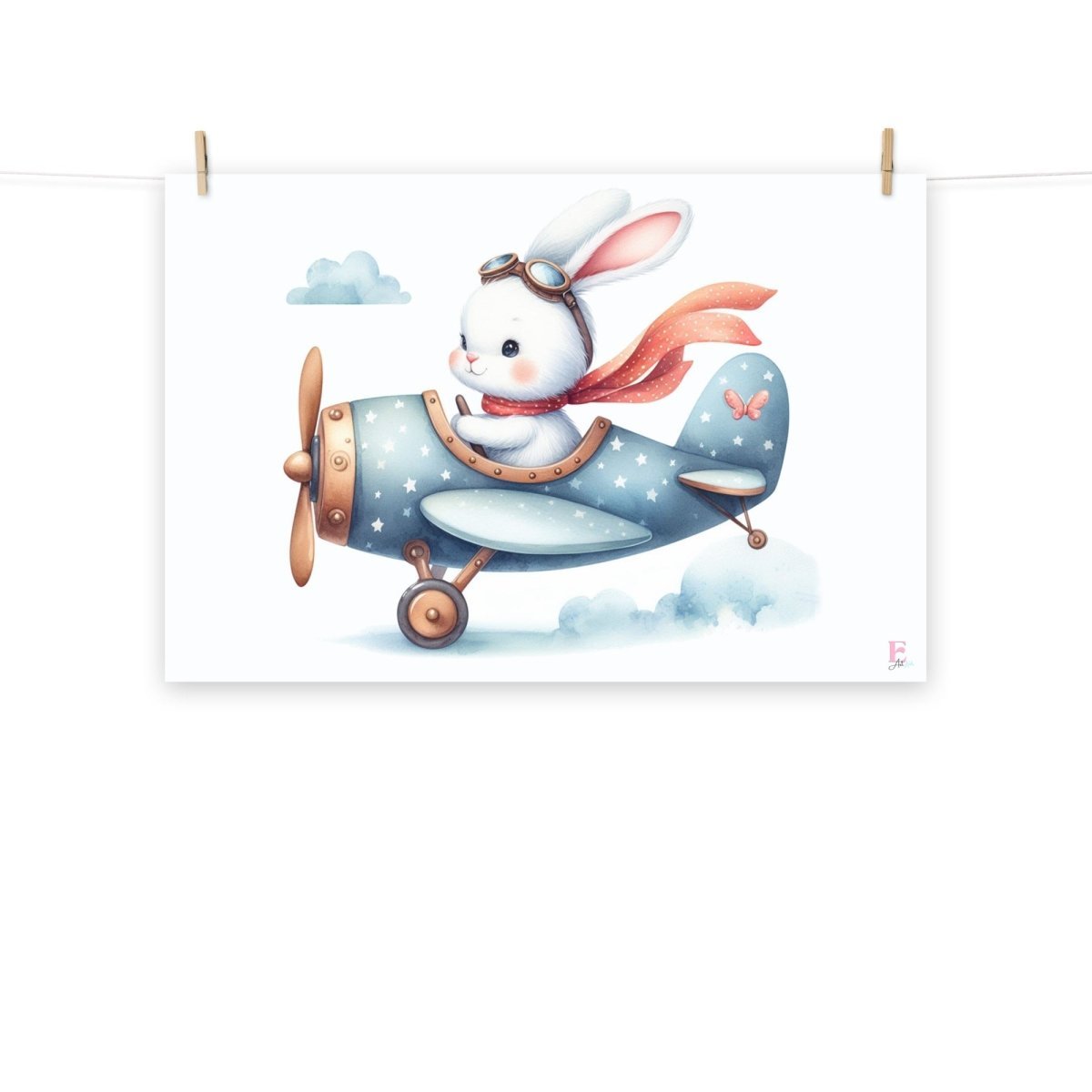 Lamina decorativa Conejito Aeroplano - Nanetes
