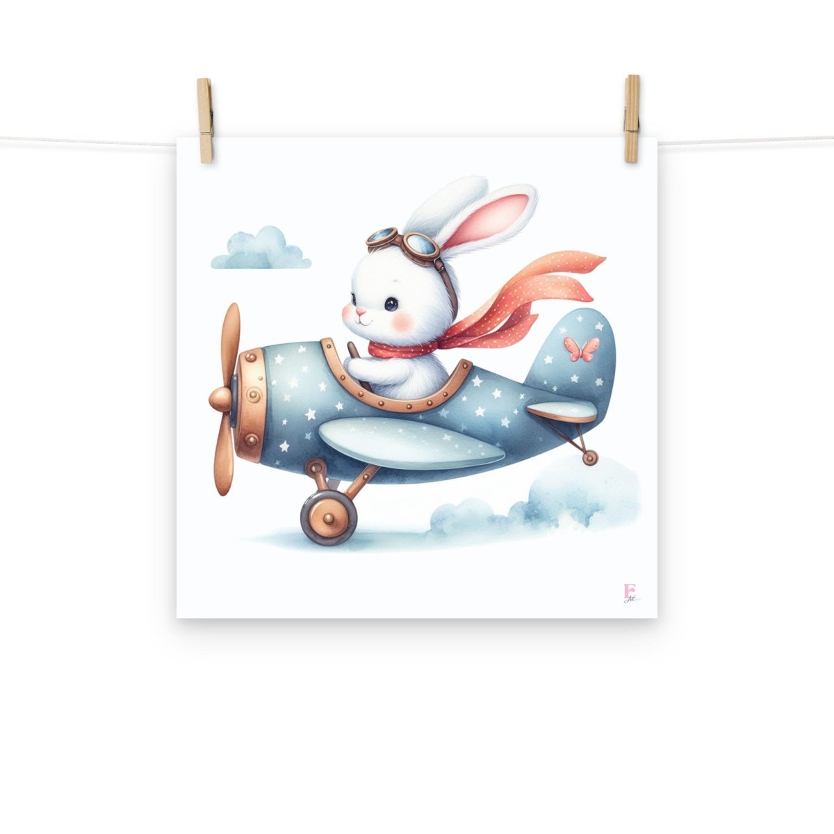 Lamina decorativa Conejito Aeroplano - Nanetes