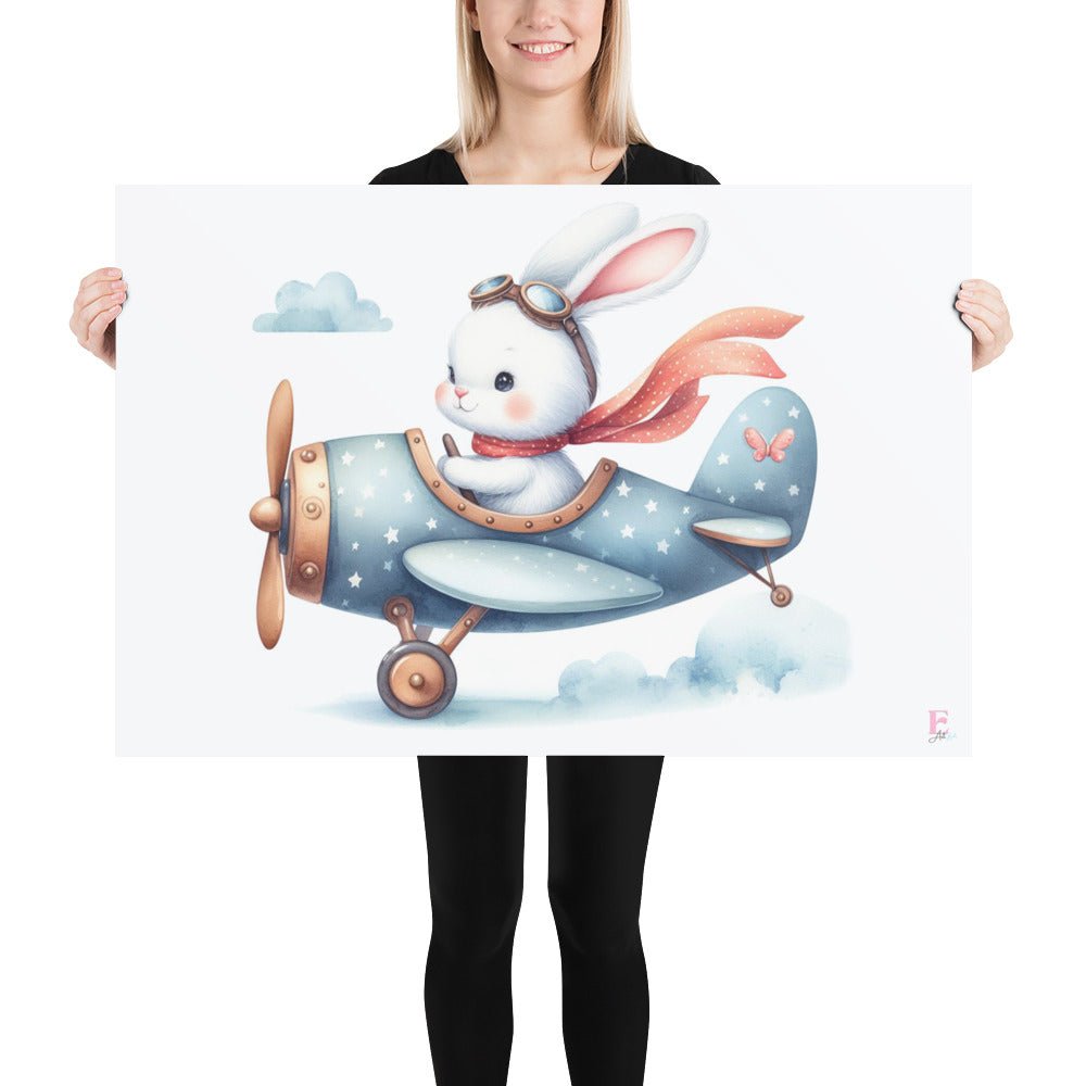 Lamina decorativa Conejito Aeroplano - Nanetes