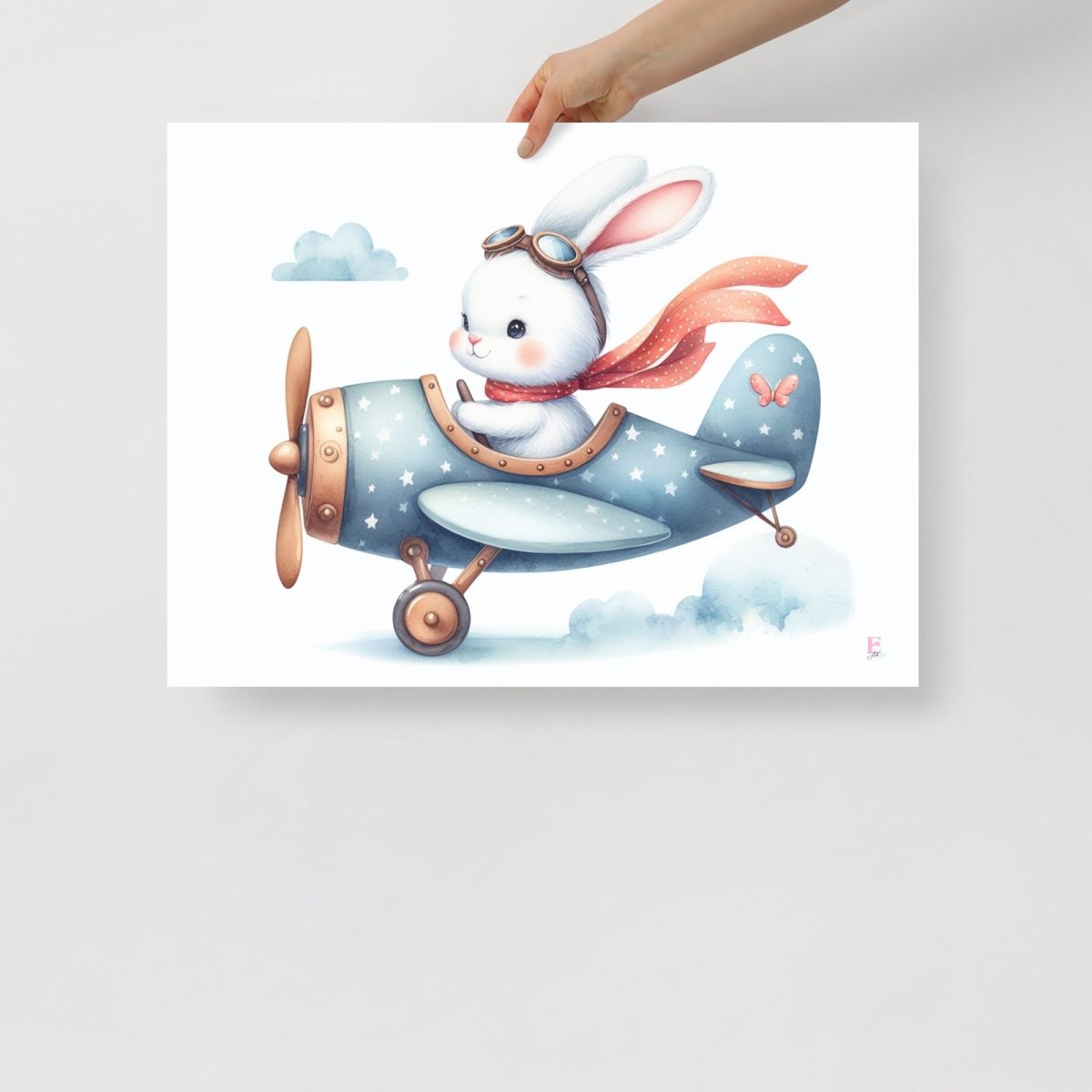 Lamina decorativa Conejito Aeroplano - Nanetes
