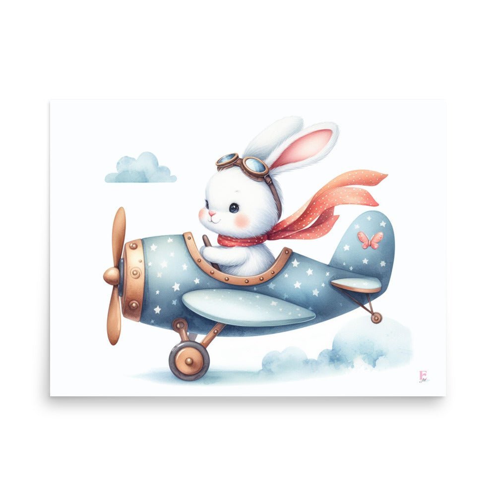 Lamina decorativa Conejito Aeroplano - Nanetes