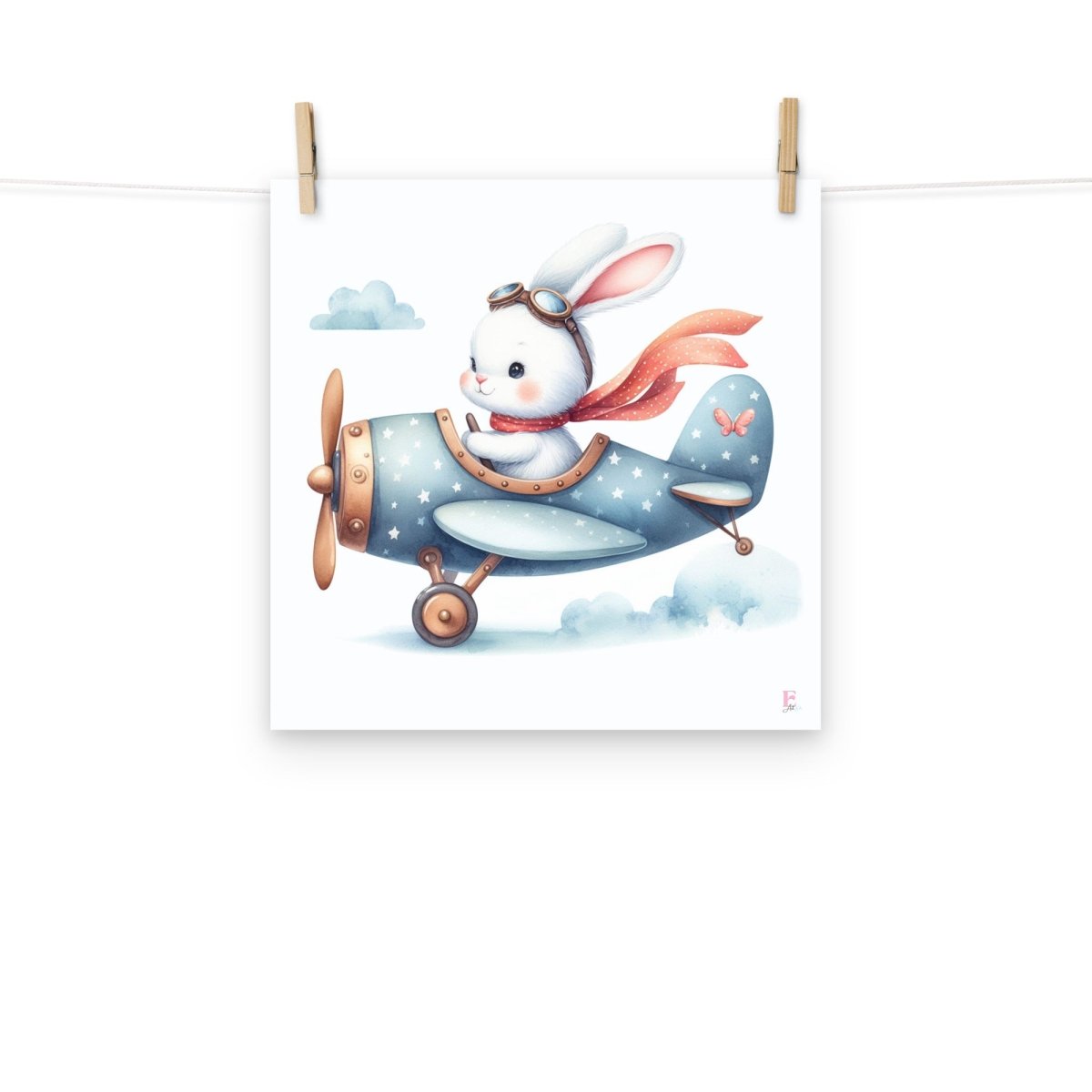 Lamina decorativa Conejito Aeroplano - Nanetes