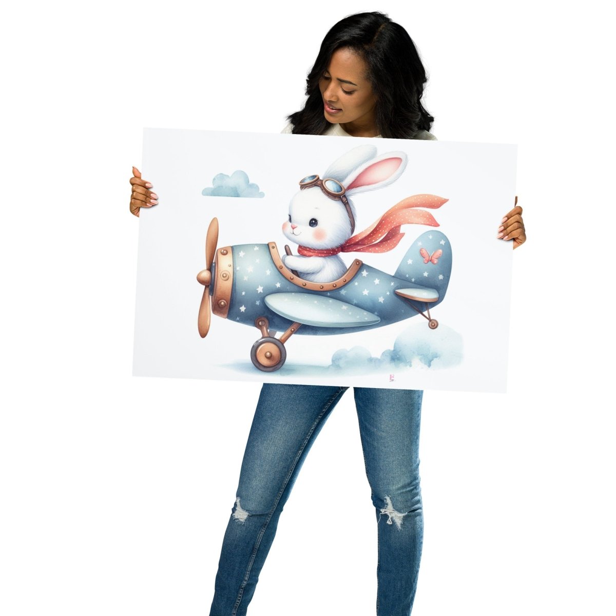 Lamina decorativa Conejito Aeroplano - Nanetes