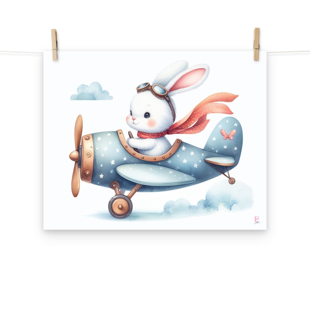 Lamina decorativa Conejito Aeroplano - Nanetes