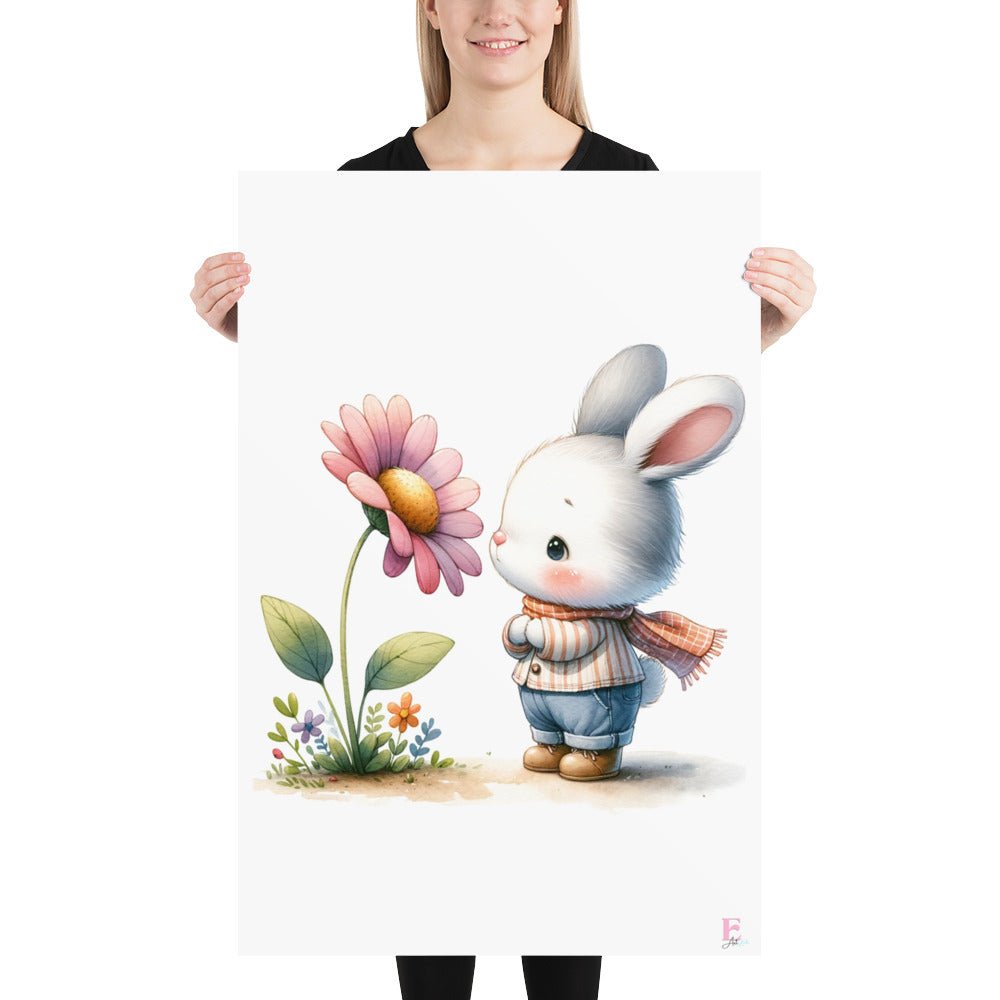 Lamina decorativa Conejito Flor - Nanetes