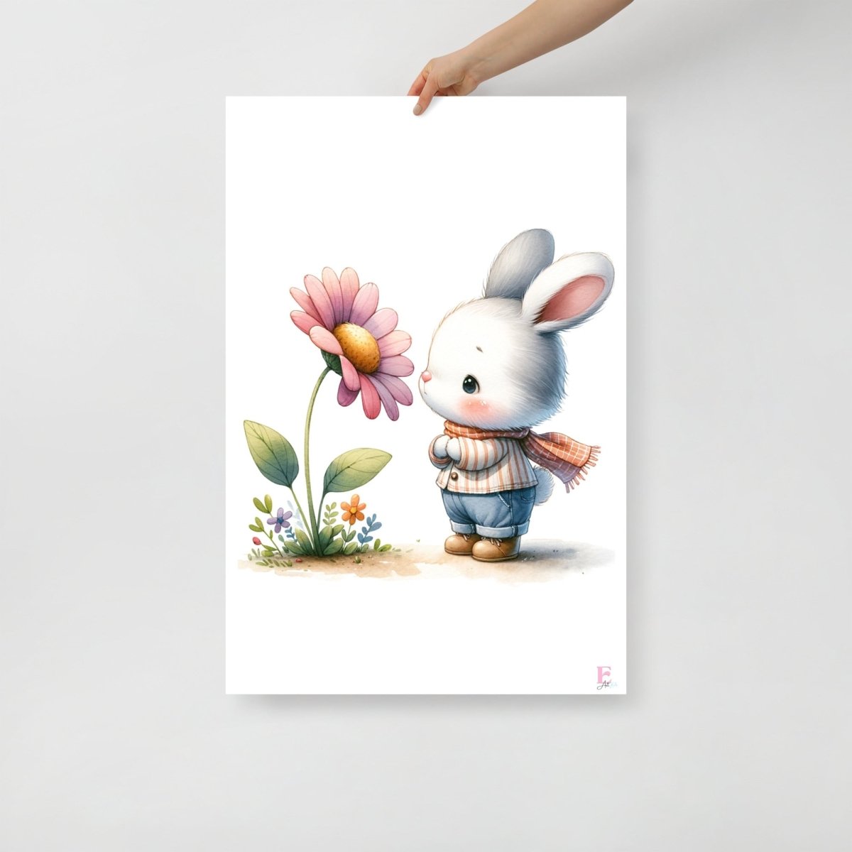 Lamina decorativa Conejito Flor - Nanetes