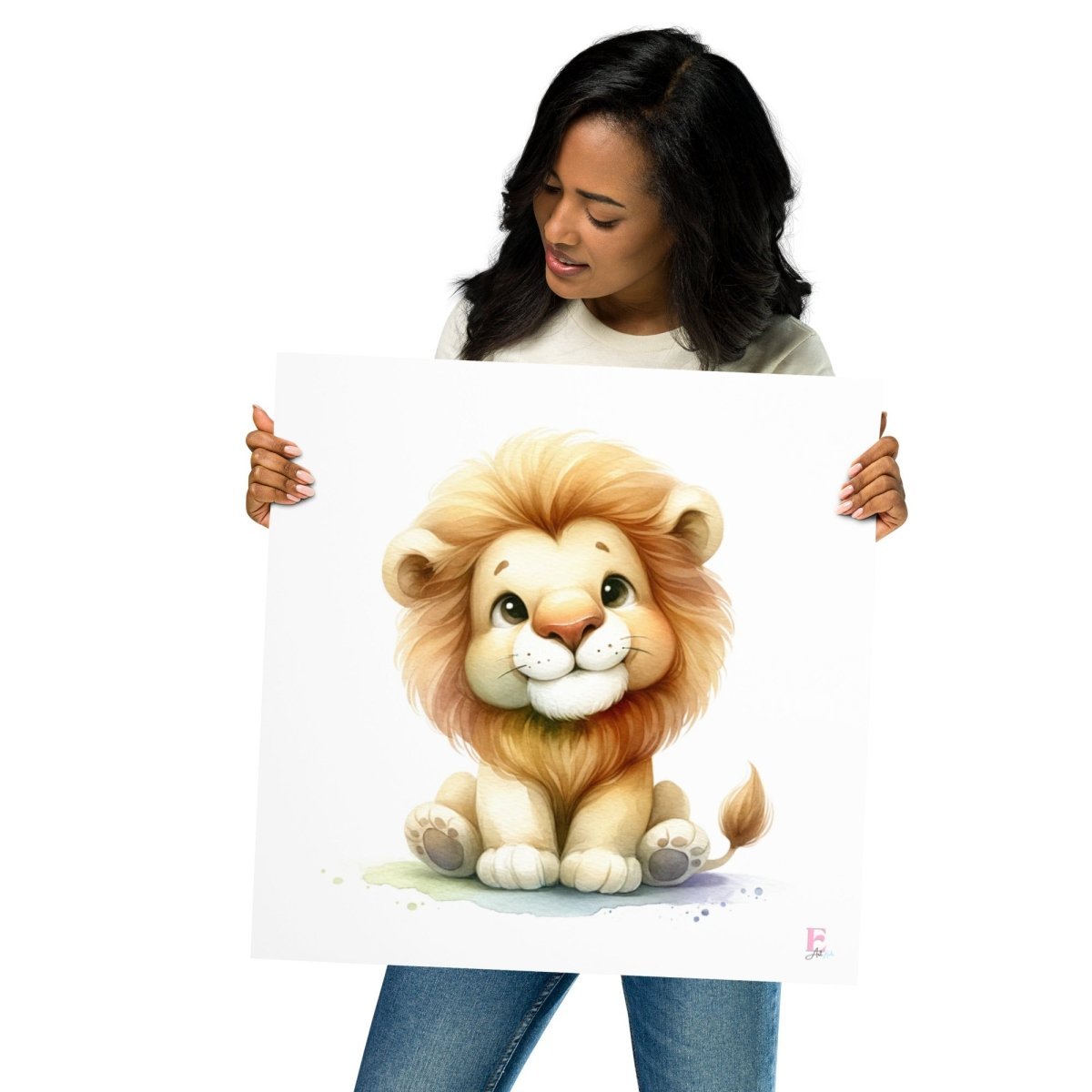 Lamina Decorativa Infantil Leon Acuarela - Nanetes