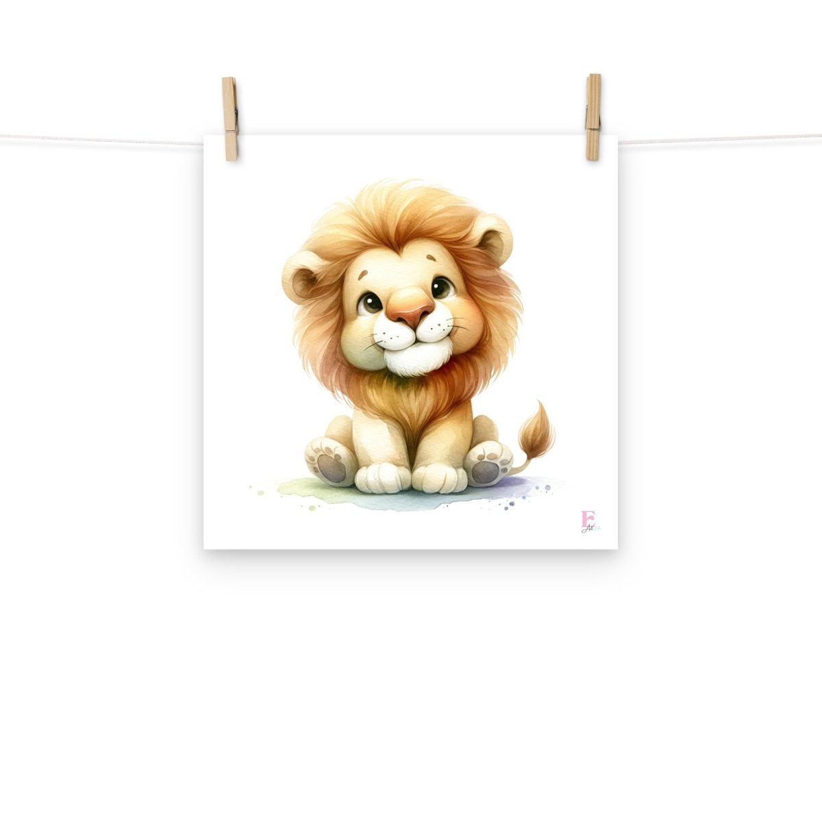 Lamina Decorativa Infantil Leon Acuarela - Nanetes