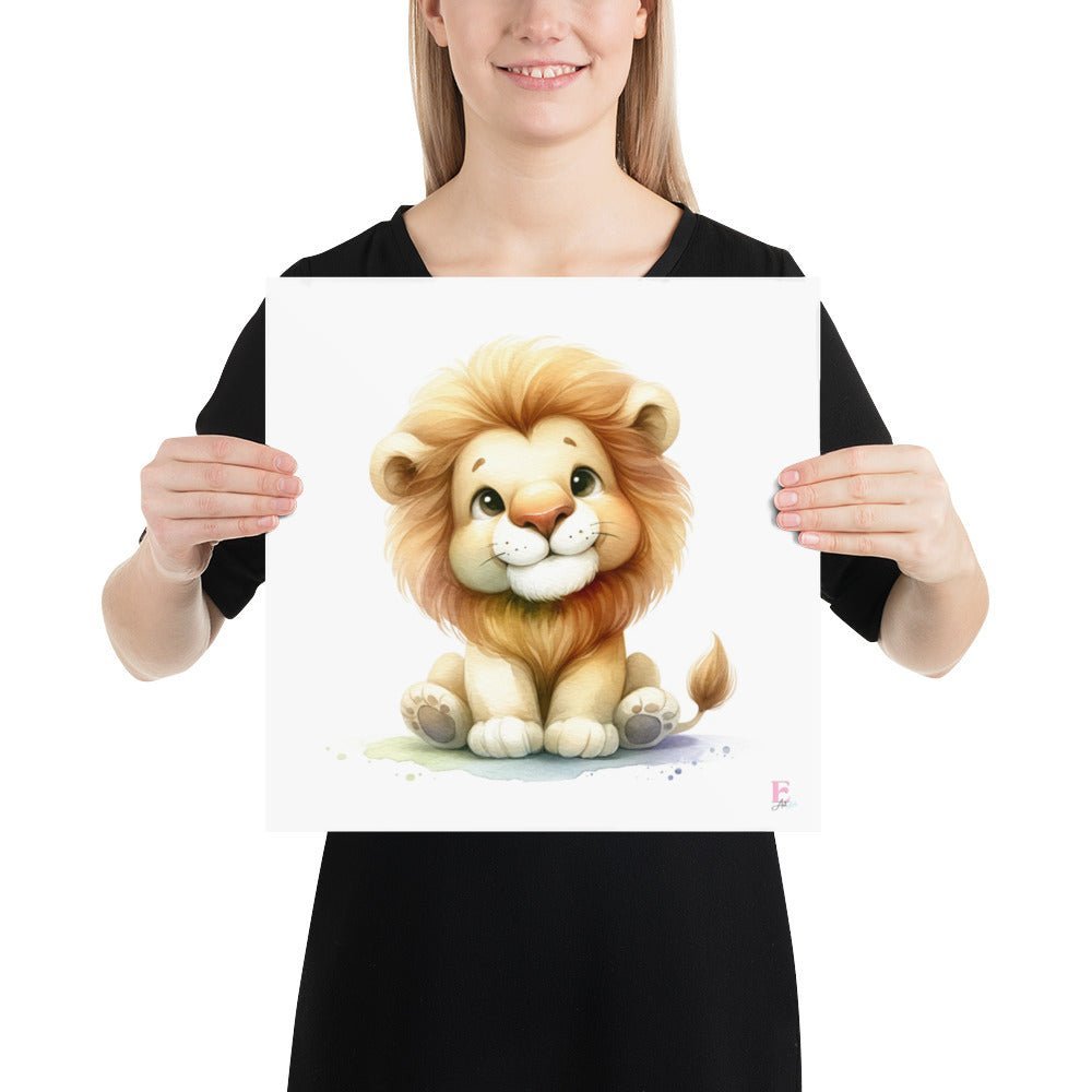 Lamina Decorativa Infantil Leon Acuarela - Nanetes