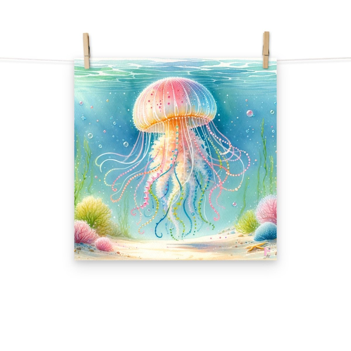 Lamina Decorativa Infantil Medusa - Nanetes