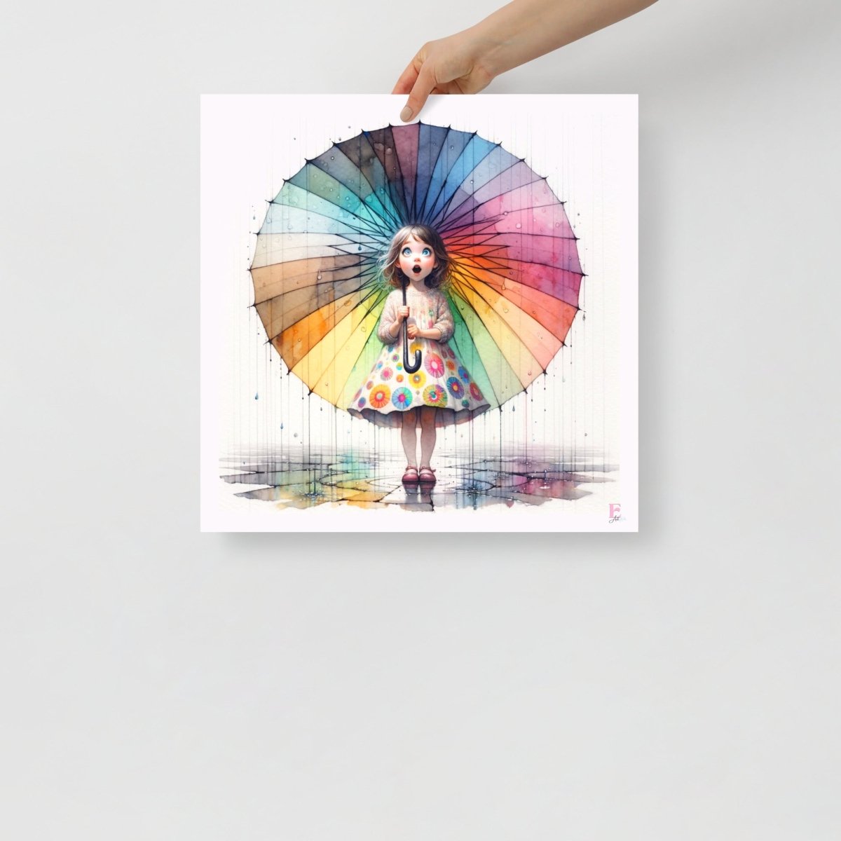 Lamina decorativa Niña del paraguas - Nanetes