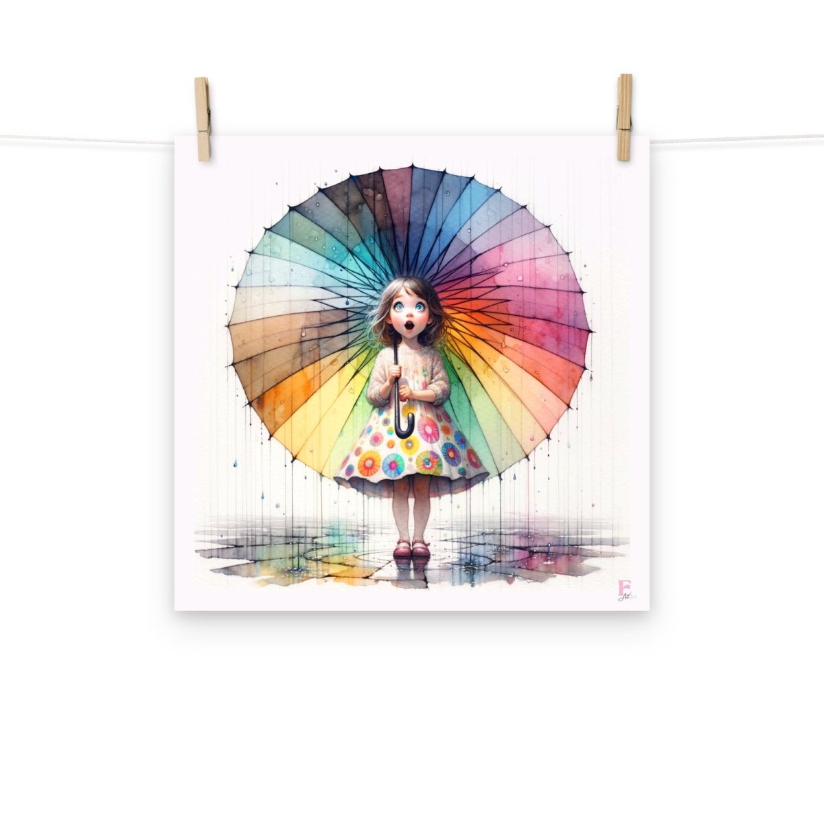 Lamina decorativa Niña del paraguas - Nanetes