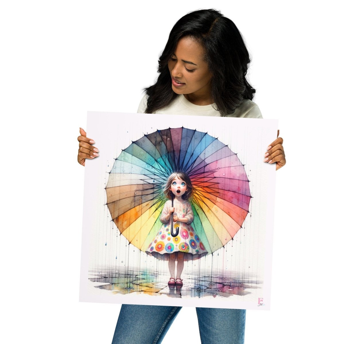 Lamina decorativa Niña del paraguas - Nanetes