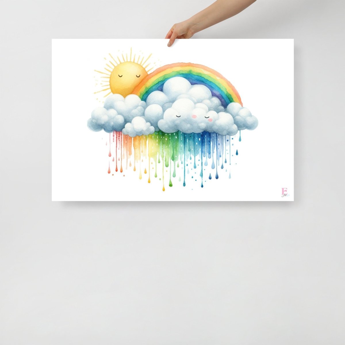 Lamina decorativa Nubes con Sol de colores - Nanetes