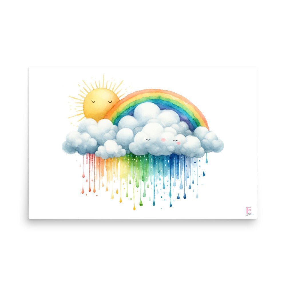 Lamina decorativa Nubes con Sol de colores - Nanetes