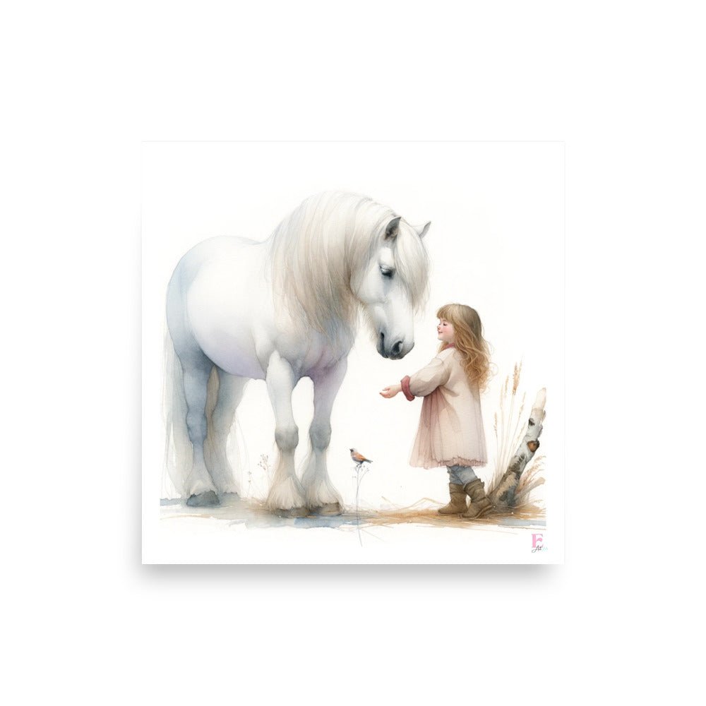 Lamina infantil Caballo Blanco - Nanetes