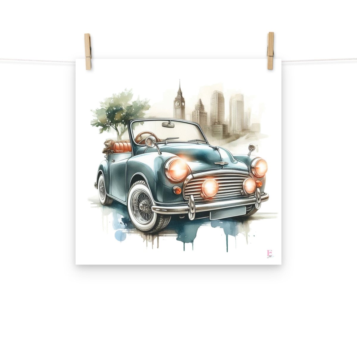 Lamina INfantil Coche clasico - Nanetes