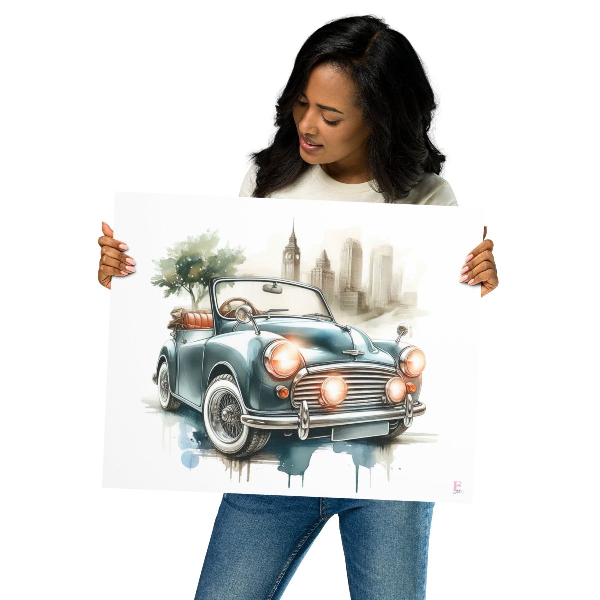 Lamina INfantil Coche clasico - Nanetes