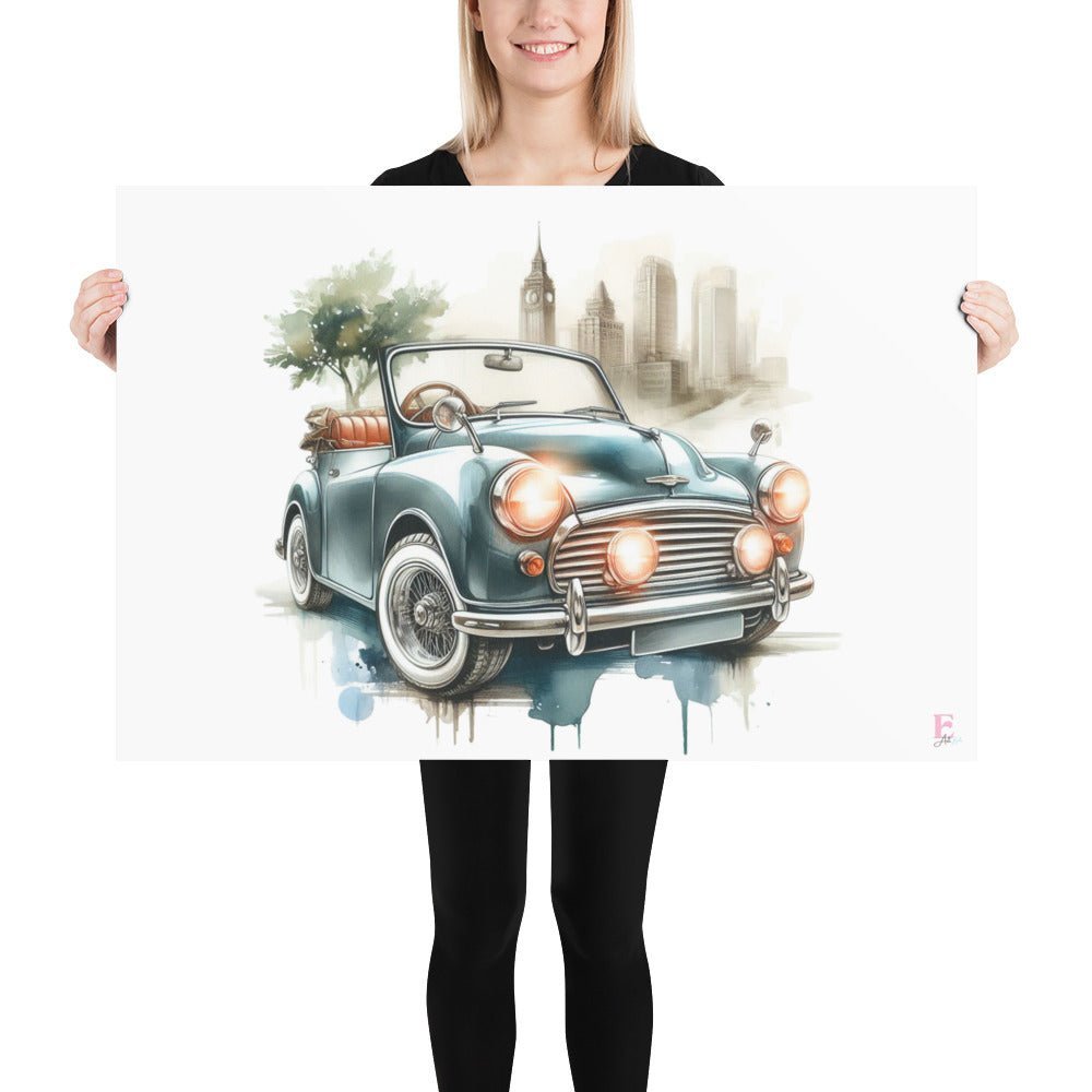 Lamina INfantil Coche clasico - Nanetes