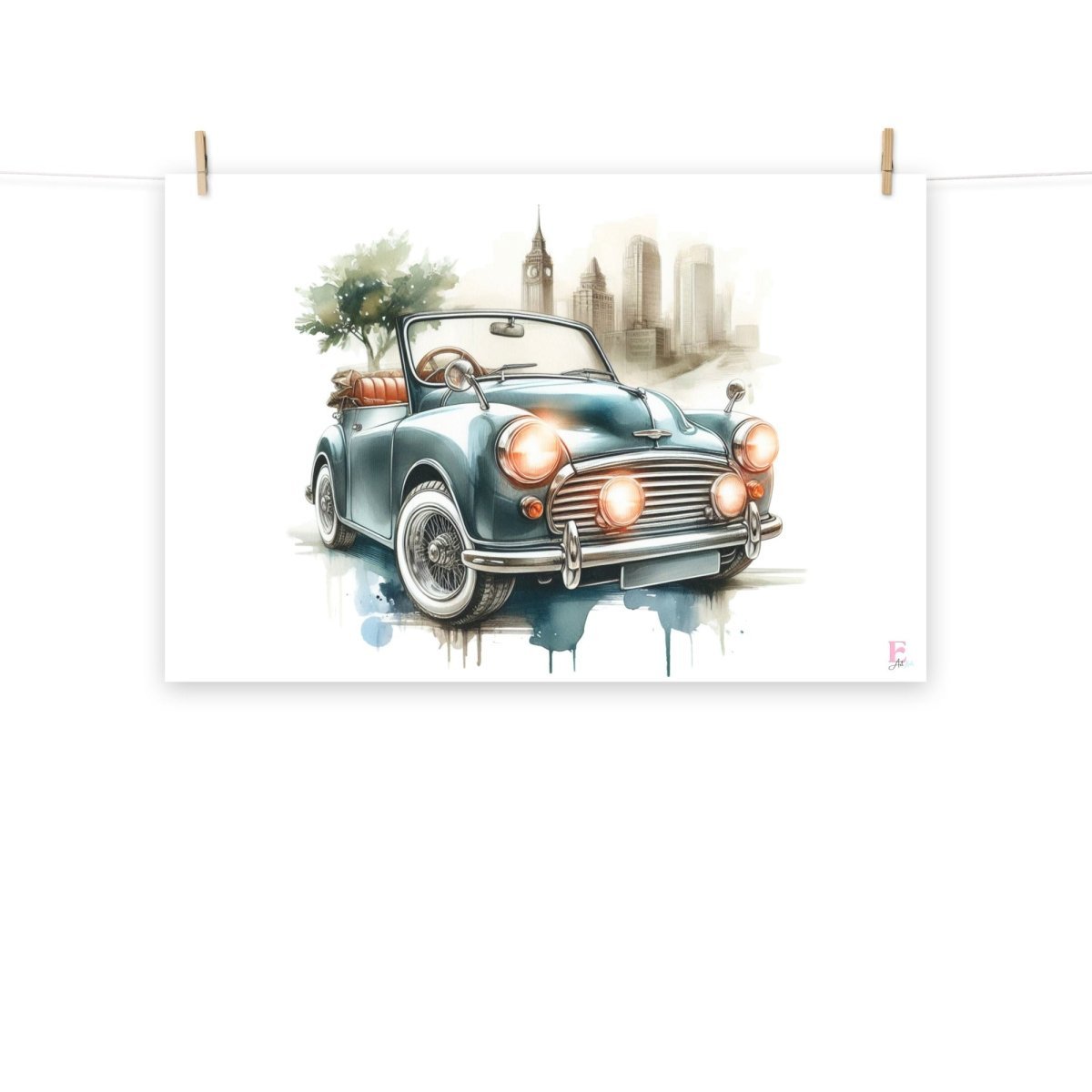 Lamina INfantil Coche clasico - Nanetes