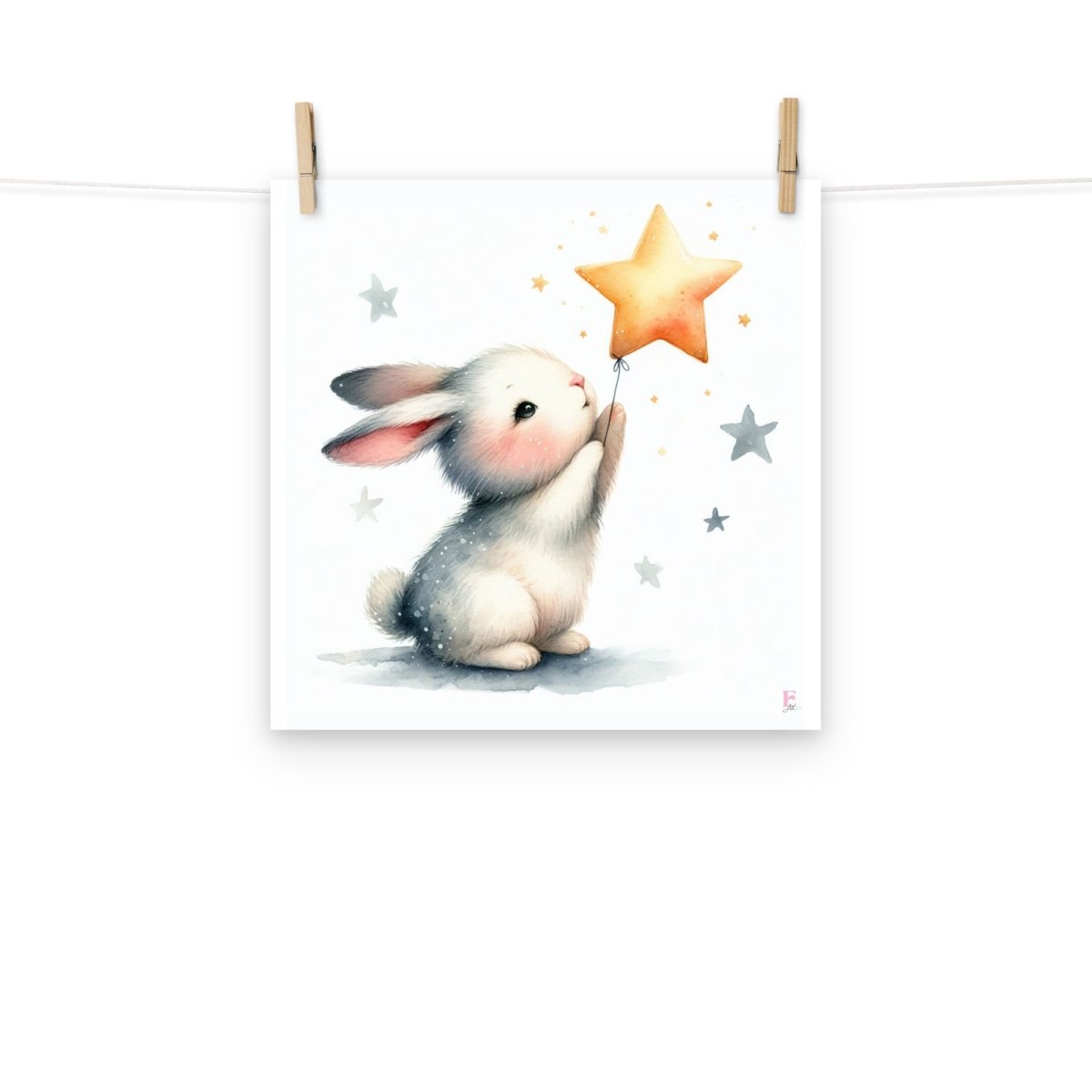 Lamina infantil conejito con estrella - Nanetes