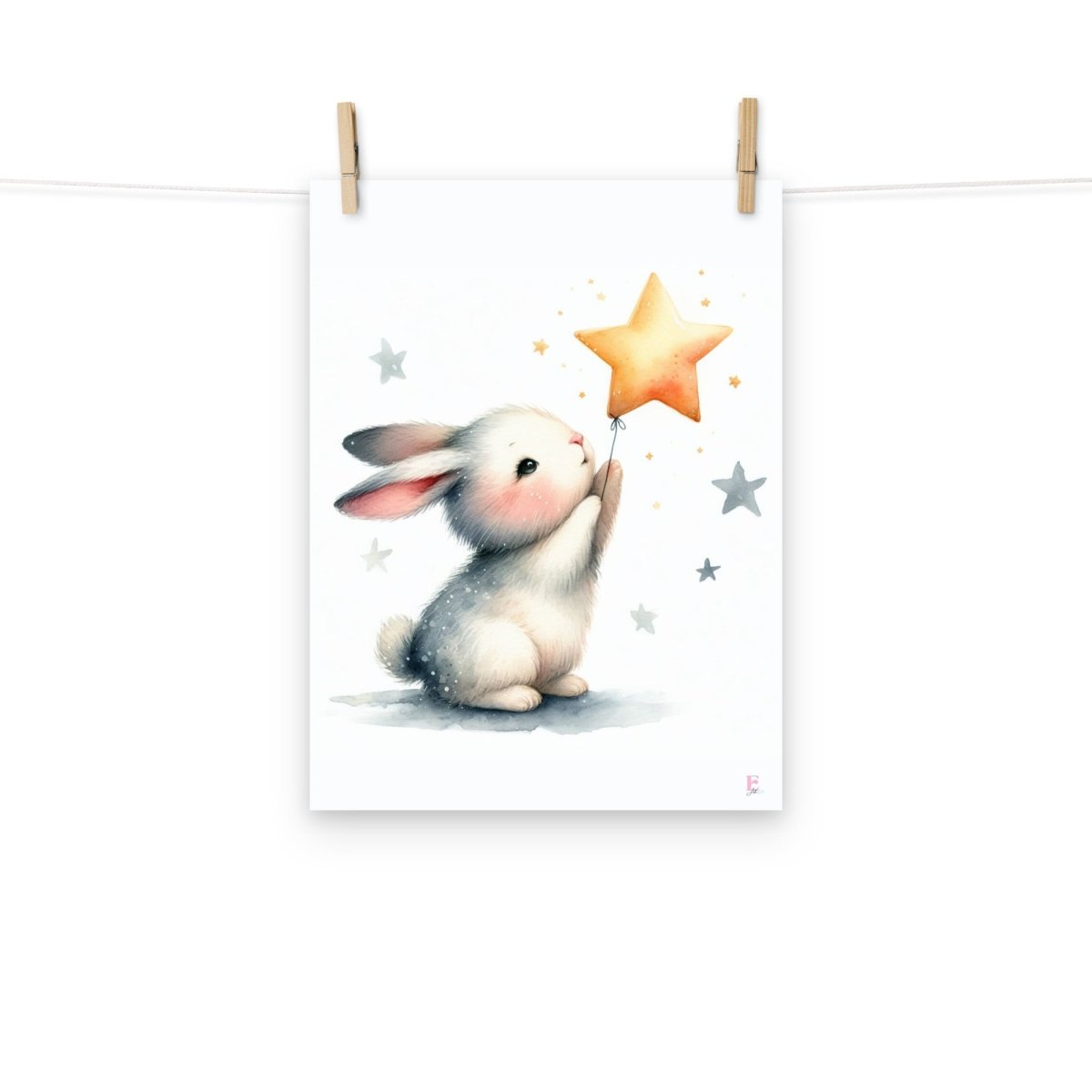 Lamina infantil conejito con estrella - Nanetes