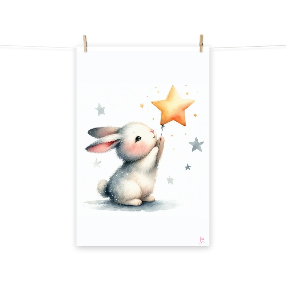 Lamina infantil conejito con estrella - Nanetes