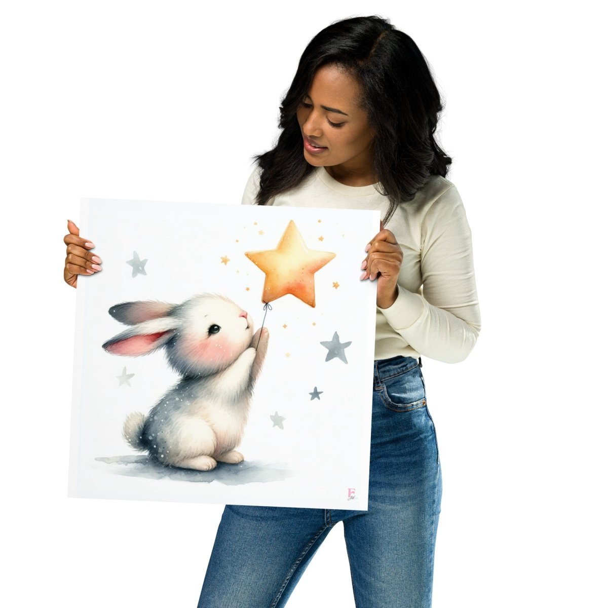 Lamina infantil conejito con estrella - Nanetes