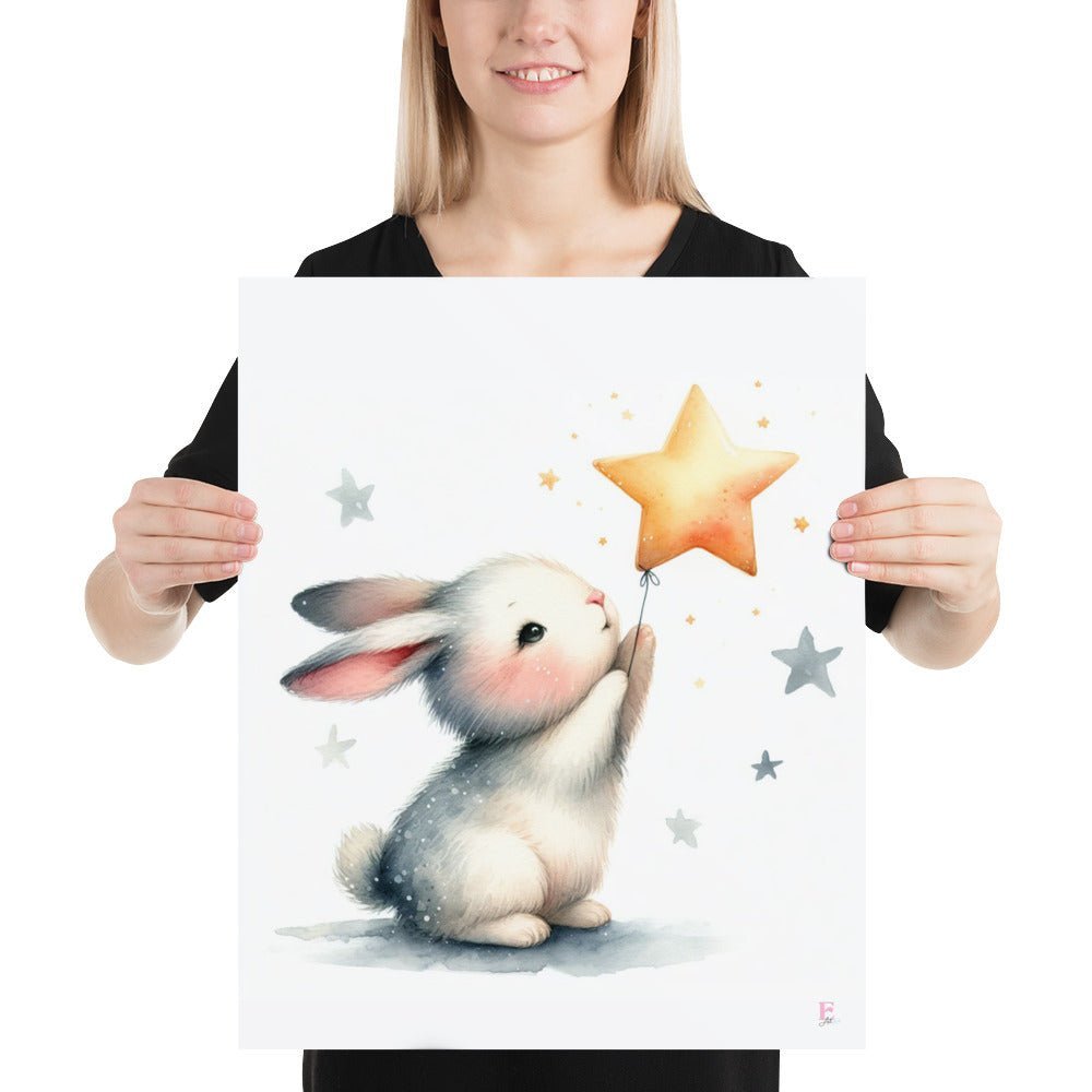 Lamina infantil conejito con estrella - Nanetes