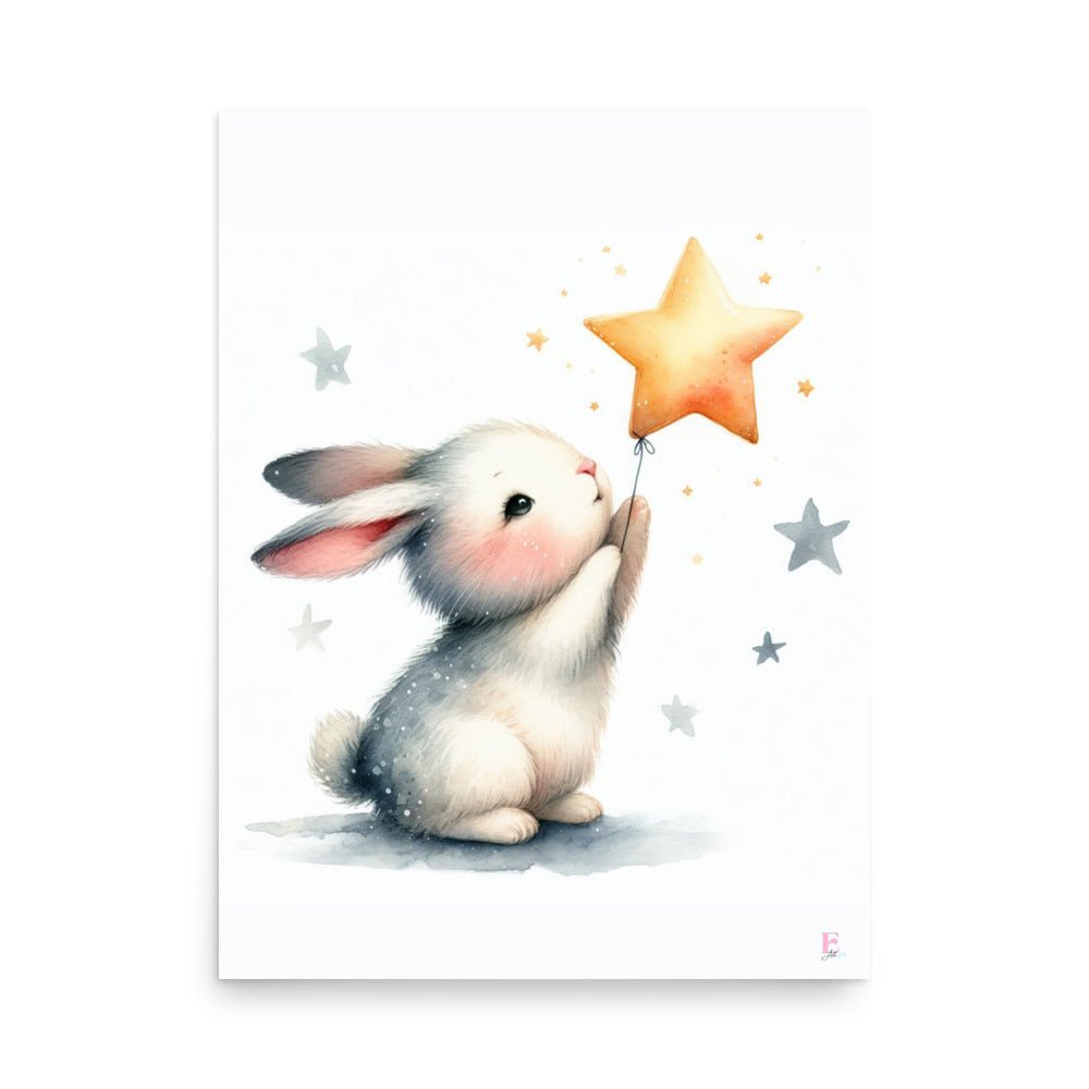 Lamina infantil conejito con estrella - Nanetes