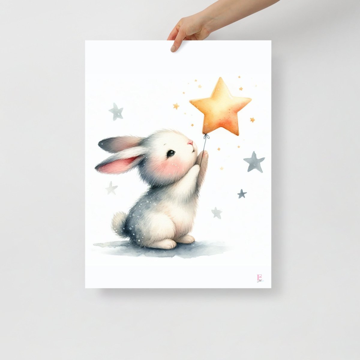 Lamina infantil conejito con estrella - Nanetes