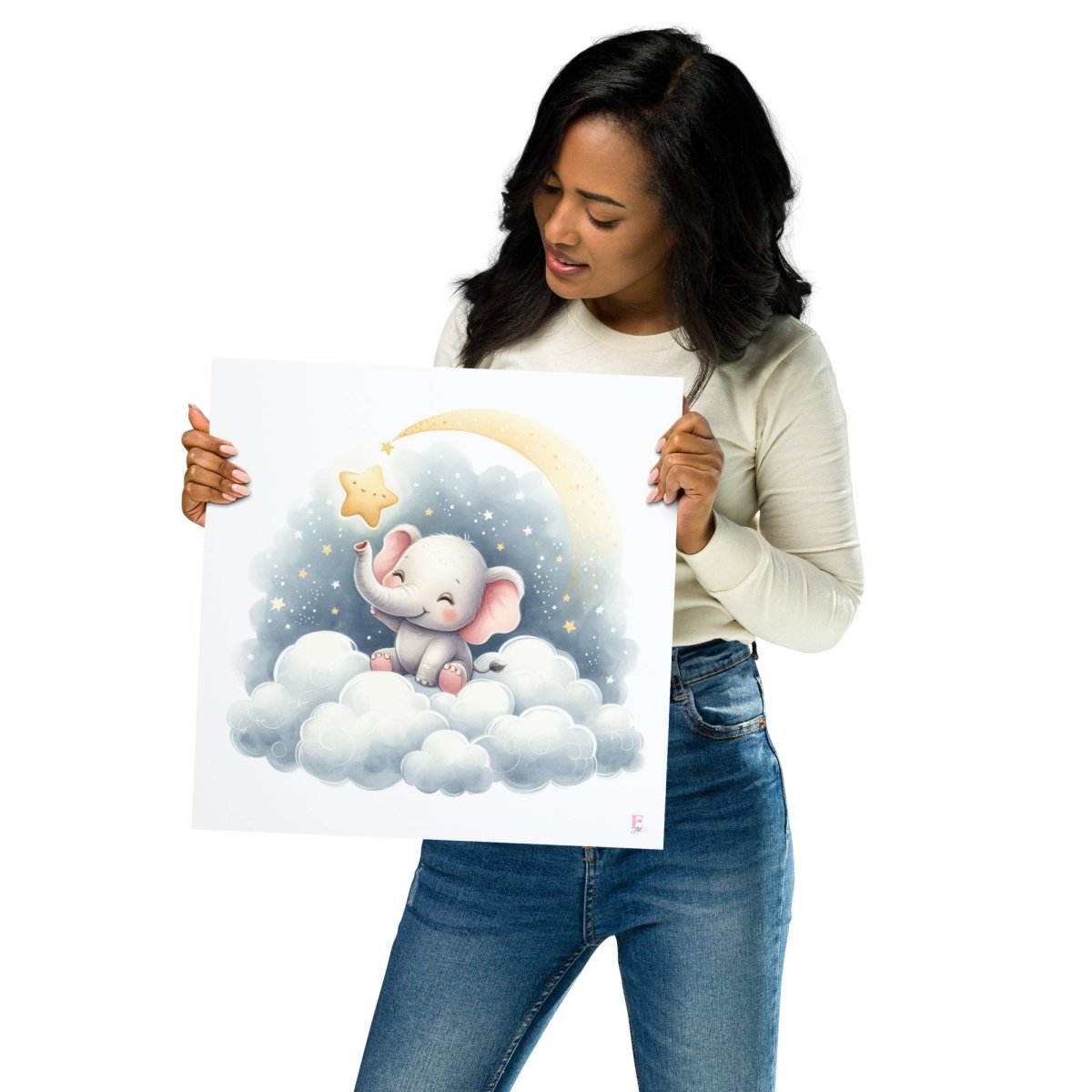 Lamina infantil Elefante con estrella - Nanetes