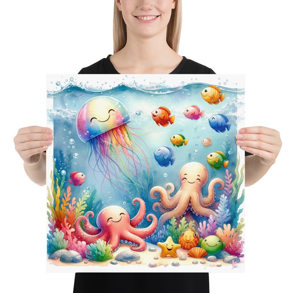 Lamina infantil fondo del mar decorativa - Nanetes