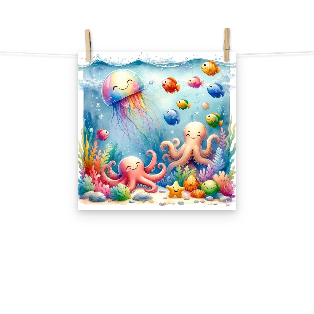 Lamina infantil fondo del mar decorativa - Nanetes