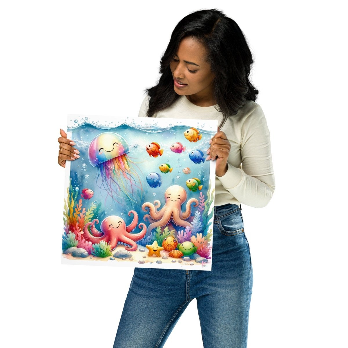 Lamina infantil fondo del mar decorativa - Nanetes