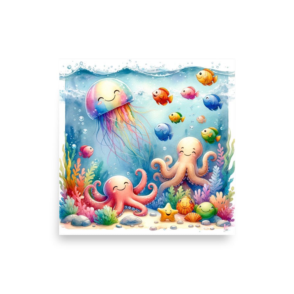 Lamina infantil fondo del mar decorativa - Nanetes
