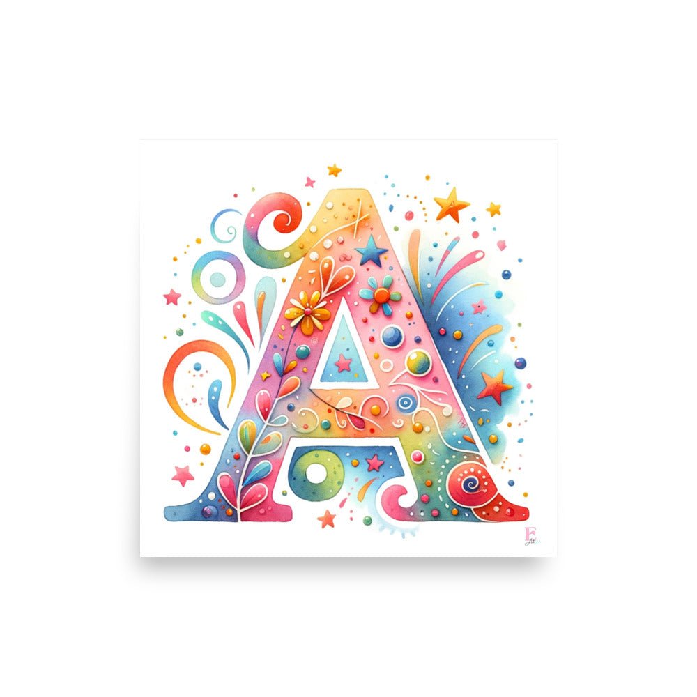 Lamina Infantil Letra A - Nanetes