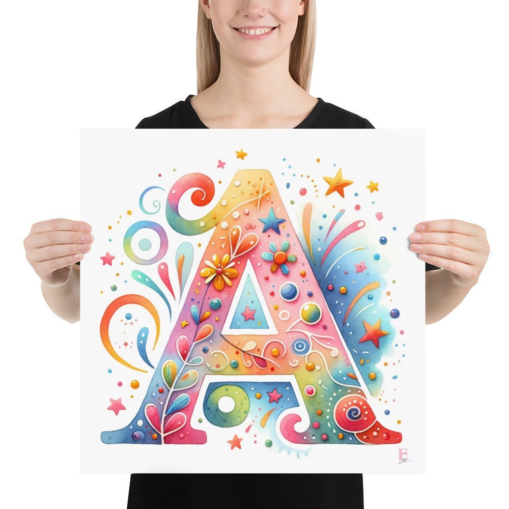 Lamina Infantil Letra A - Nanetes
