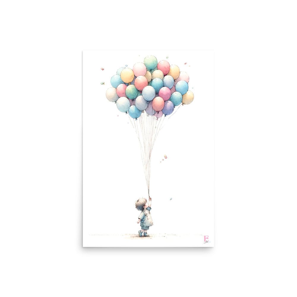 Lamina infantil NIño con globos - Nanetes