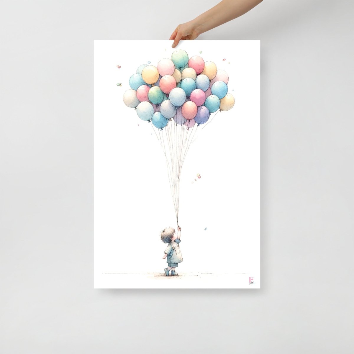 Lamina infantil NIño con globos - Nanetes