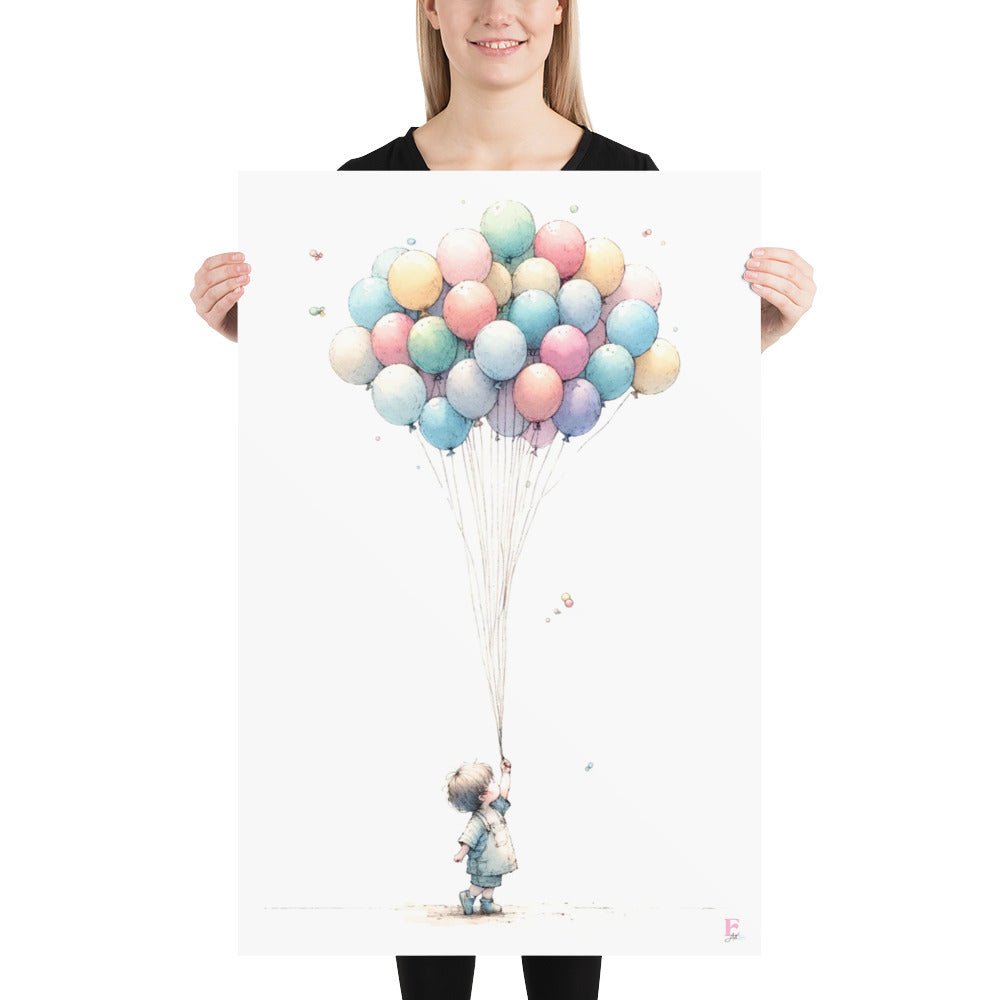 Lamina infantil NIño con globos - Nanetes