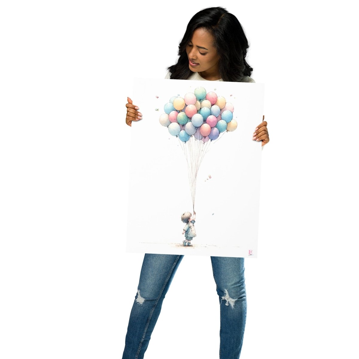 Lamina infantil NIño con globos - Nanetes