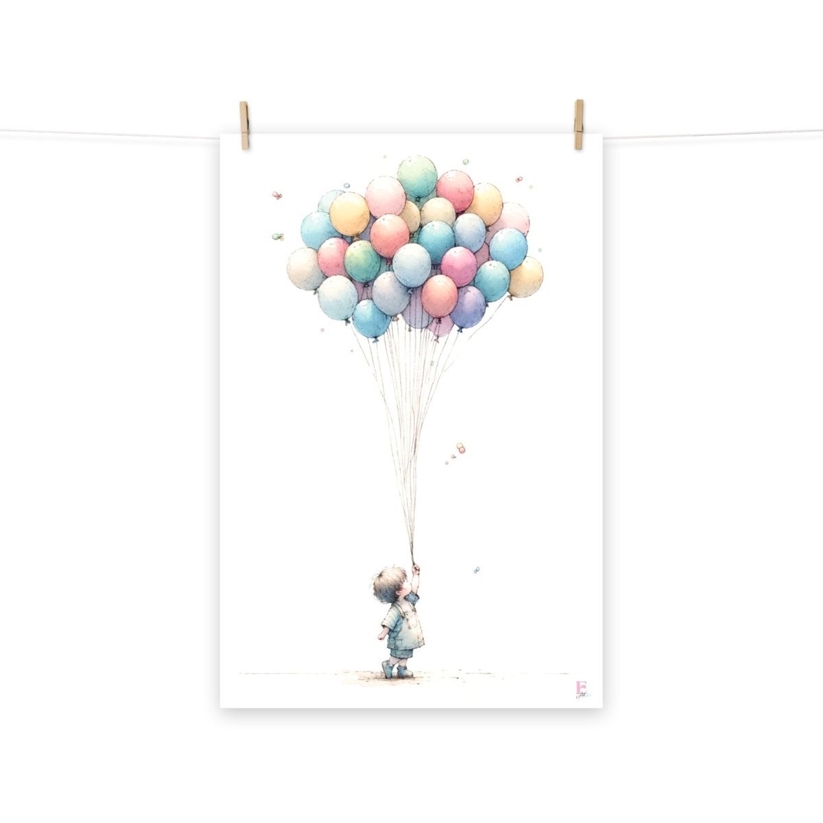 Lamina infantil NIño con globos - Nanetes