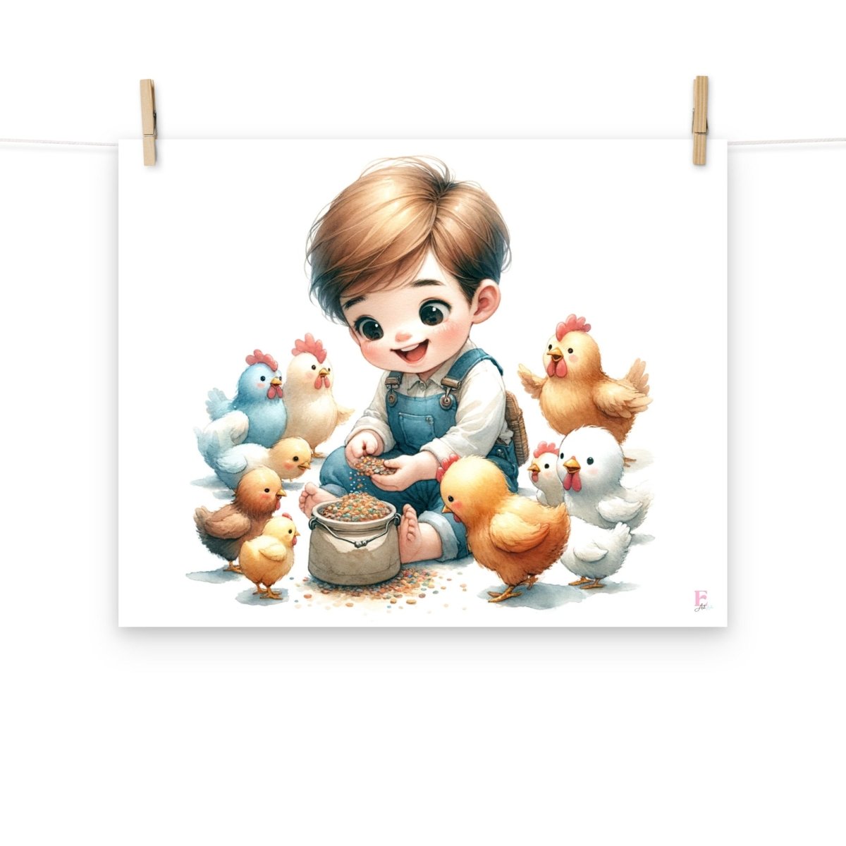 Lamina infantil Niño gallinitas - Nanetes