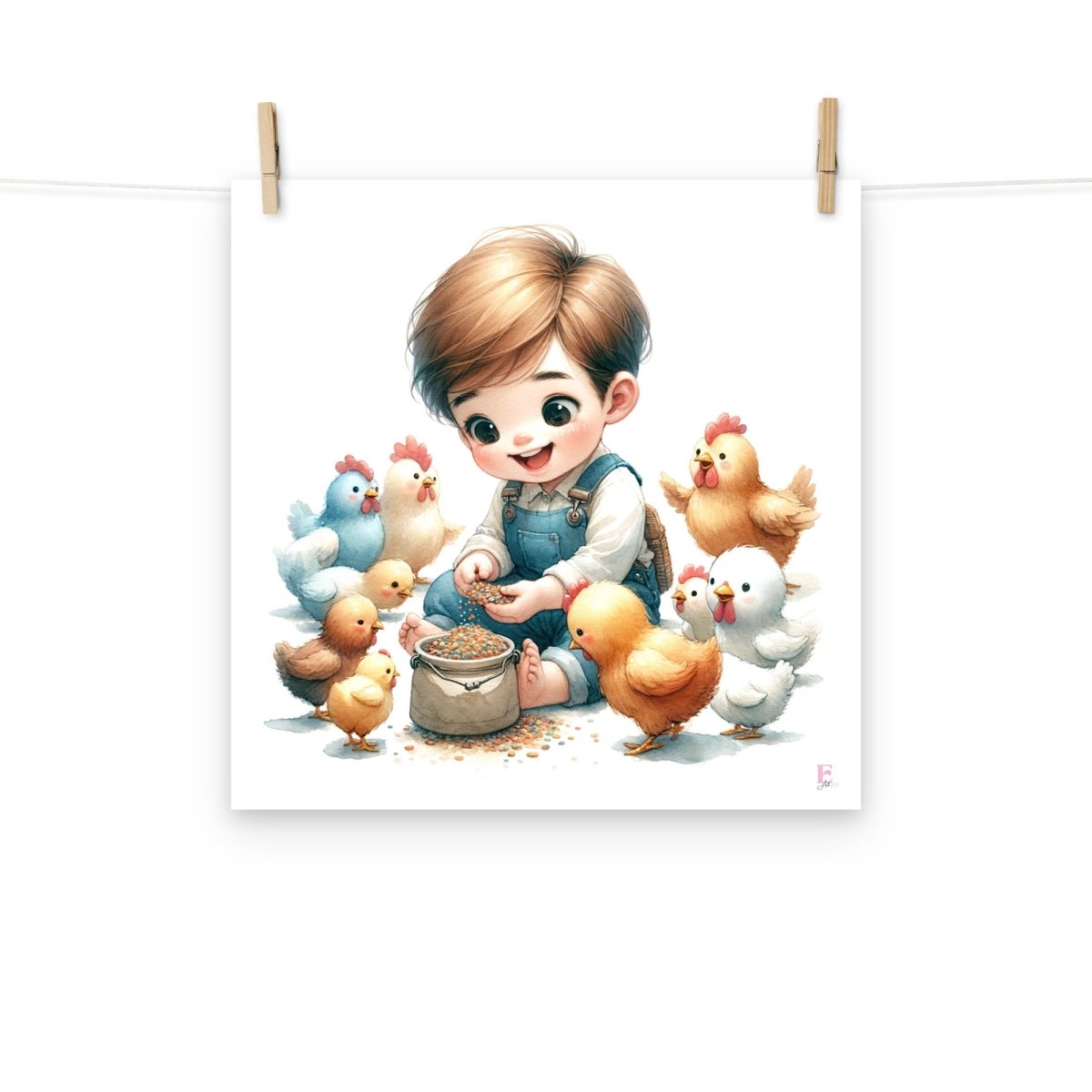 Lamina infantil Niño gallinitas - Nanetes